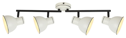 Ceiling wall lamp white black 4x40W adjustable Zumba Candellux 94 72153