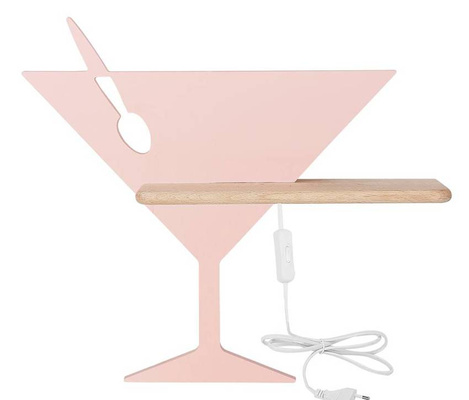 Pink LED wall lamp shelf lamp Piccolo cord 21-03546