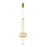 PURAS D pendant lamp 15W LED 3000K clear white shade
