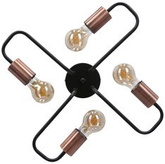 Plafoniera 4xE27 48cm negru HERPE 34-66923