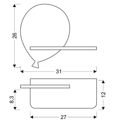 LED-Leuchtregal 4W IQ Kids Balloon gold 21-85108