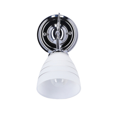 Chrom-Wandleuchte mit kristallweißem Lampenschirm Simpli Candellux 21-64288