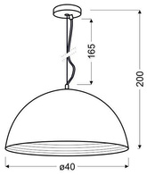 Plafonnier suspendu candellux amalfi 31-26392 e27 cuivre