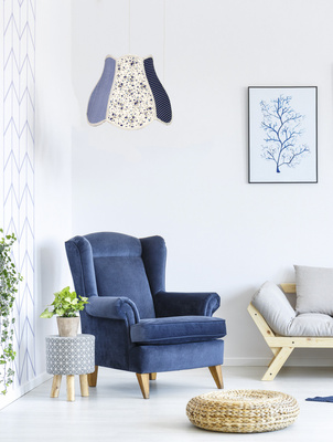 Candellux Zuza 31-96954 e27 grau-blaue hängende Deckenleuchte