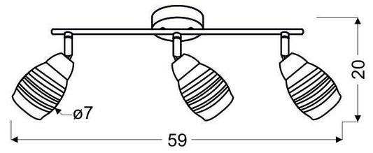 Wall lamp candellux jubilat 93-55729 chrome e14 led strip