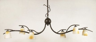 Plafonnier Candellux 36-84838 Mikado plafond 6*40W G9 patine