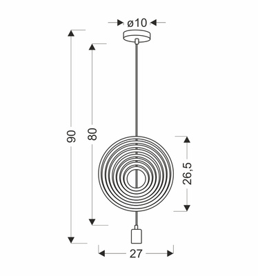 hoops 8 lampă suspendată 1x20w E27 iq kids mix culoare