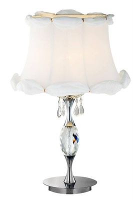 Lampe de table chrome/blanc Sappho 41-13347