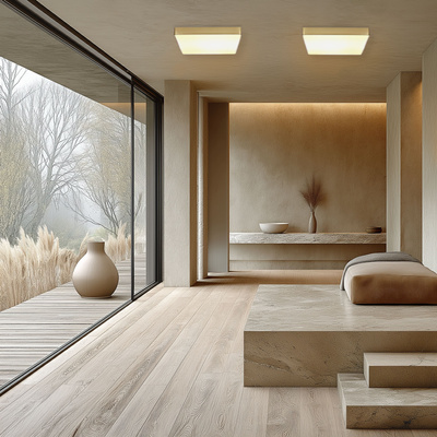 Quattro Ceiling Lamp Square Pearl 35x35 18W LED 4000K White Shade 10-3196