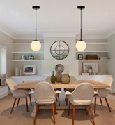 Pompei hanging lamp black E27 with white shade 15cm 31-09586