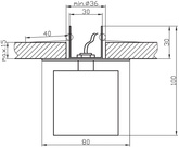 Oprawa stropowa kryształ pomarańczowy/chrom G4 20W SK-19 Candellux 2280021