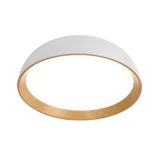 CALABRIA CEILING LAMP WHITE PLAFON WOODEN LAMPSHADE WHITE 14-24138