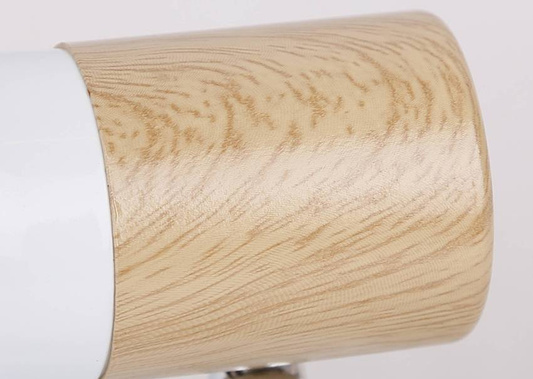 Wandleuchte verstellbar weiß + Holzelement Puerto Candellux 91-62796