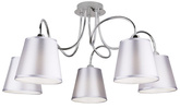 Chrome ceiling lamp 5x40W with fabric shade Luk Candellux 35-70753