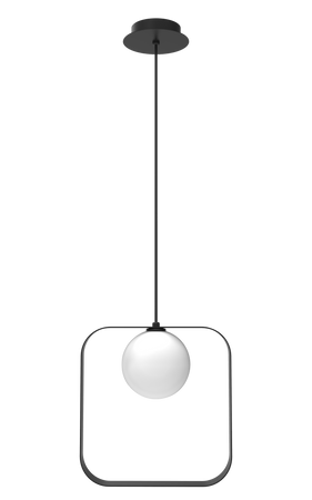 Lampa wisząca czarna kwadrat Tula Ledea 50101074