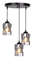 Lampa suspendata neagra/placa fum 3xE27 Felis 33-00200