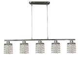 Suspensie crom cu cristale albe 5x40W Royal Candellux 35-28115