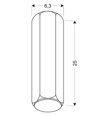 Candellux weißes Sechskantrohr 2282800