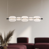 Lampa wisząca Playa szklana nad stół potrójna transparentna LED 3000K