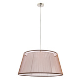 Lampa wisząca z abażurem Charlie brązowa pojedyncza nowoczesna do salonu