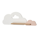 Applique LED 5W pour enfant nuage blanc et rose avec étagère Cloud 21-76717