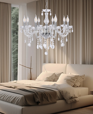 Candelabru din cristal auriu 8xE14 Maria Teresa Candellux 38-94653