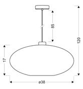 Hanging ceiling lamp candellux cristy 31-92635 e27 violet