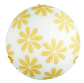 Plafoniera alb galben cu flori 30cm Lucy 13-95308