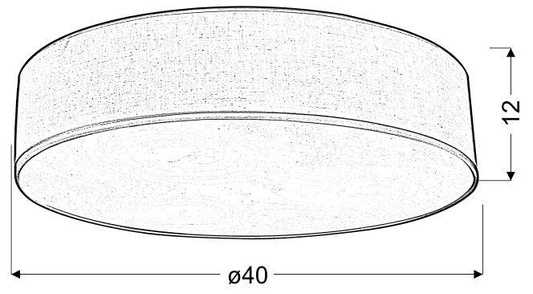 Lampa sufitowa okrągła jasno szara 3x40W E27 40cm Kioto Candellux 31-64684