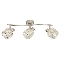 Lampa sufitowa Dubai listwa ze szklanymi kloszami 3-punktowa do salonu