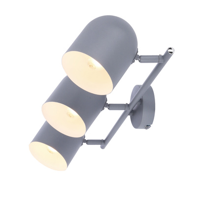 Wandleuchte Candellux Azuro 93-63229 Streifen E27 grau matt
