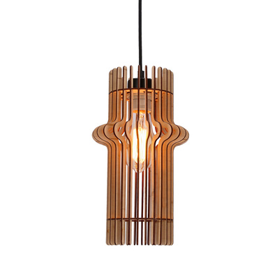 Lampa suspendata Eco 4 1x40 e27 Abajur din lemn