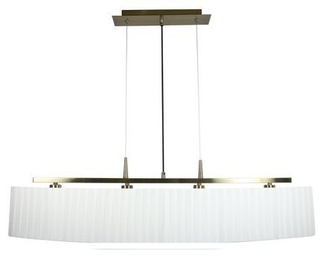 Plafoniera suspendata 4X40W E14 abajur patinat alb BERG 34-45218