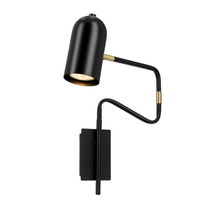 Black adjustable wall lamp 1xGU10 Hosti 21-75451