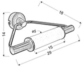 Applique de salle de bain nickel satiné au-dessus du miroir 2x40W G9 Major Candellux 22-27842