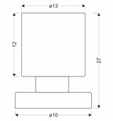 CUBETTO lampka stołowa czarna 1x40W E27 klosz biały