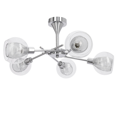 Plafoniera candelabru cromat suspendat Ozzo Candellux 35-72252