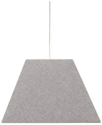 Lampa wisząca z abażurem Standard szara tkaninowa do salonu E27