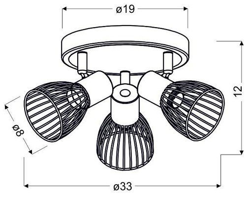 Lampa Candellux 98-61546 plafon E14 negru crom