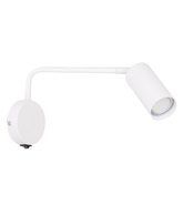 White movable wall lamp with a switch 1xGU10 Tina 21-76823