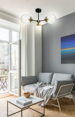 Plafoniera negru/patina 3xE14 Lentila 33-01290