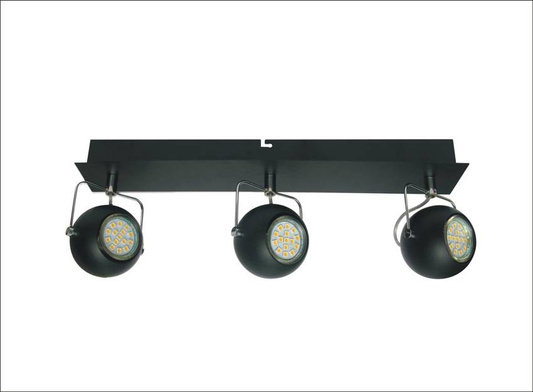 Plafonnier Candellux 93-25029-Z bande Tony 3X3W led GU10 noir mat