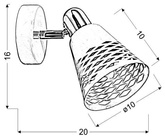 Aplica de perete reglabila alb/crom 1X40W E14 Discovery 91-62154