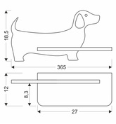 Lampa kinkiet półeczka LED różowy piesek Dog 21-00989