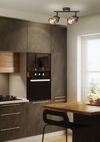 Plafonnier café or avec abat-jour ambre 2x40W Canabera Candellux 92-81766