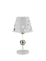 Lampe de table blanche à trous Batley Ledea 50501111