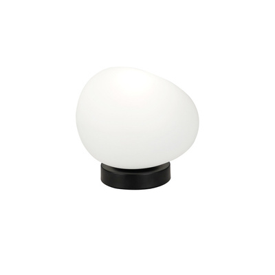 Table lamp STONES minimalist white acrylic shade 20 cm stone shape Scandinavian bedside lamp for bedroom and living room E27