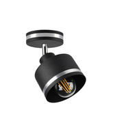 Wall lamp black + chrome wall / ceiling lamp Wama 91-00415