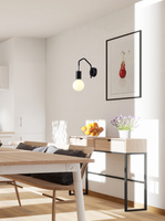 Wall lamp black matt metal frame Basso Candellux 21-70999