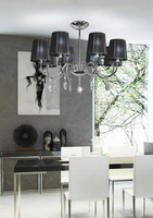 Suspensie crom / negru cu cristale 8x40W Sorento Candellux 38-38067